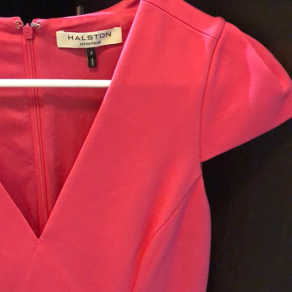 Halston Heritage Pink Cap Sleeve Dress - Picture 3 of 4